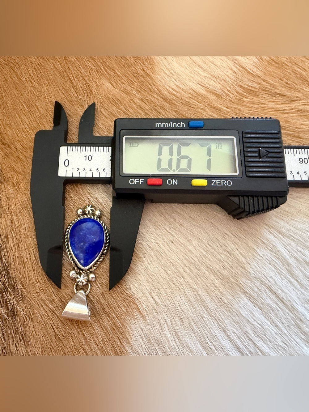 ❤️ Signed Navajo Robert Martinez Lapis Lazuli Sterling Statement Unisex Pendant - Picture 11 of 12
